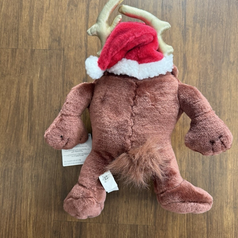 Vtg TAZ Tasmanian Devil Christmas Plush Stuffed Reindeer Santa Looney Tunes Tags - Picture 6 of 12
